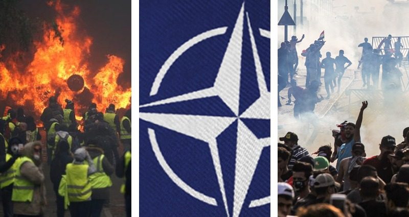 NATO Summit, Iraq, Algeria and France – protests and clashes