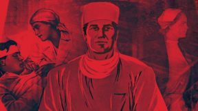 Doktorlar ve salgın hastalıklarla ilgili Sovyet posterleri