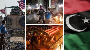 Libyan front, Hong-Kong protests, civil war in US