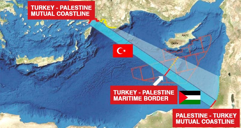 Turkish-Palestine EEZ delimitation proposal causes panic in Israel and Greece