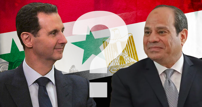 Assad preparing to shake hands with Arab leaders